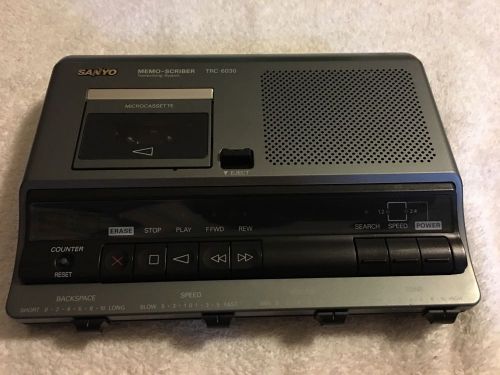 Sanyo TRC6030 microcassette transcriber Untested!!! No power Adapter