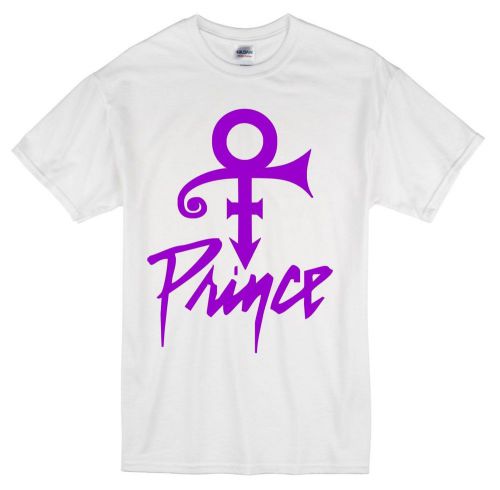 PRINCE Love Sign Logo Purple Rain Music Legend White T-Shirt Size M-3XL