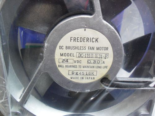 FREDERICK  DC119B-W24-F DC BRUSHLESS FAN MOTOR DK4518K-24VDC - 0.30A  NEW