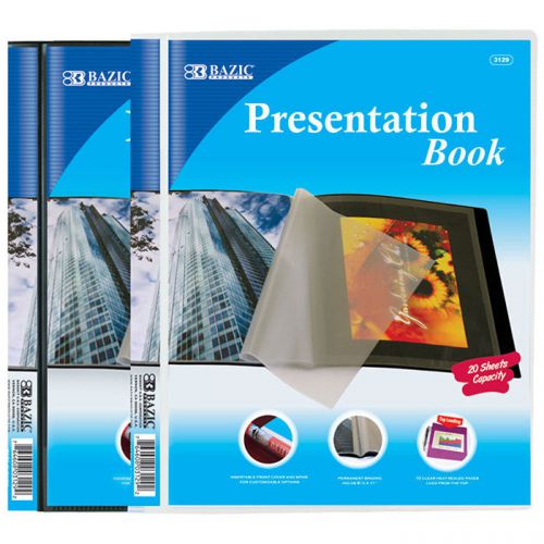 BAZIC 10-Pockets Presentation Book  of-24