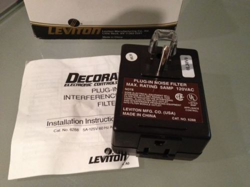 Leviton Decora 6288 U Ground Plug-In Noise Filter