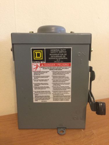 New Square D DU321RB Ser. E2 30 Amp Non-Fusible Safety Switch