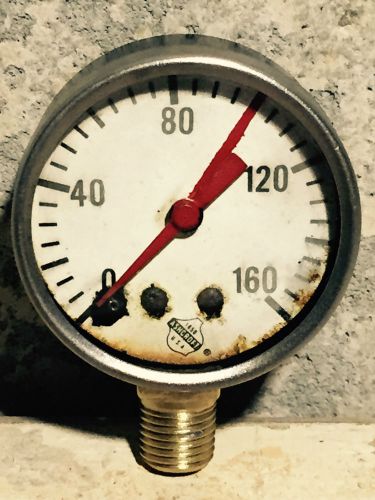 Vintage brass ashcroft pressure gauge, steampunk parts, antique, steam, valve for sale