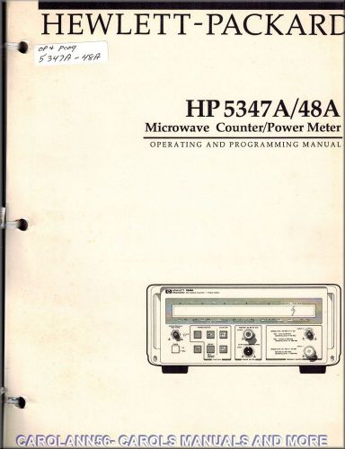 HP Manual 5347A 5348A MICROWAVE COUNTER - POWER METER