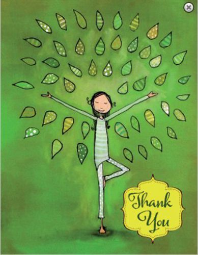 Mosaic Children&#039;s Thank You Cards - Tree Pose - Set of 8
