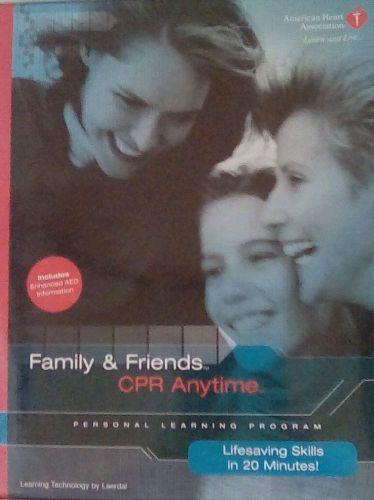NEW in Box Family &amp; friends CPR Anytime. Personal Learning Program DVD Mannequin