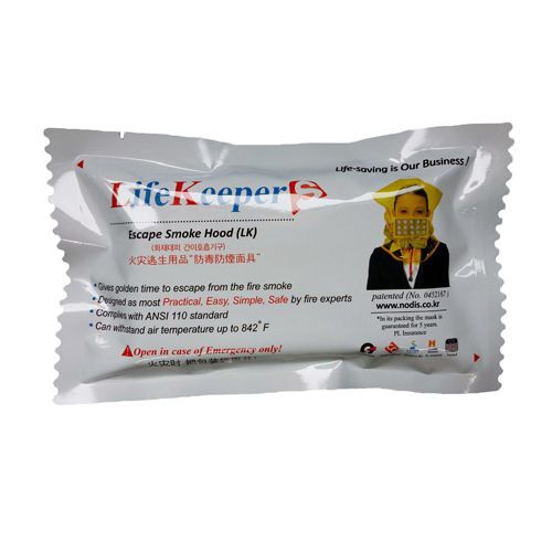 Life keeper emergency escape hood mask, fire smoke toxic filter + free gift for sale