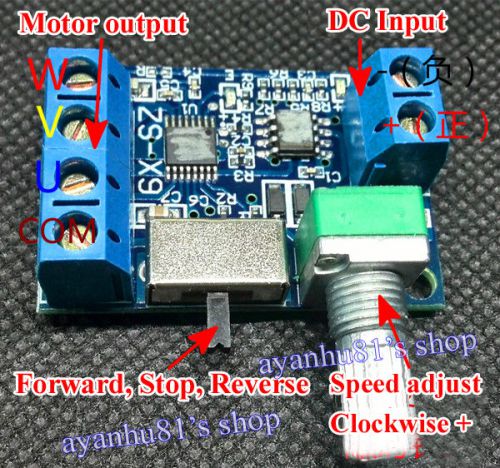 15W 5v-15V 3 phase DC brushless DC motor Driver speed controller Control 12v 9v