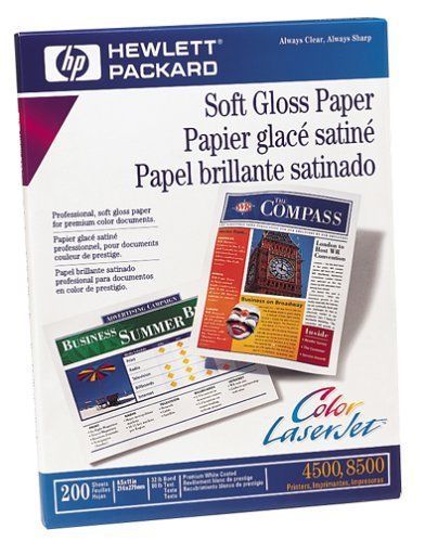 HP Soft Gloss Laser 8.5x11&#034; Paper C4179A Presentation &amp; Brochure 200 Sheets 32LB