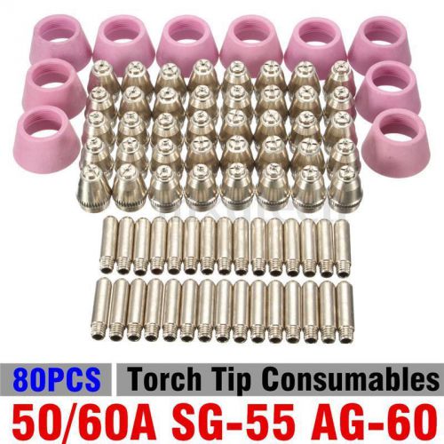 New 50/60a sg-55 ag-60 plasma cutter torch tip consumables 80pcs for sale