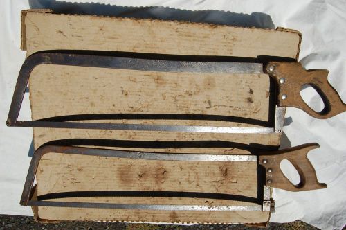 2 Vintage Meat Butchers Saws Henry Disston &amp; Son