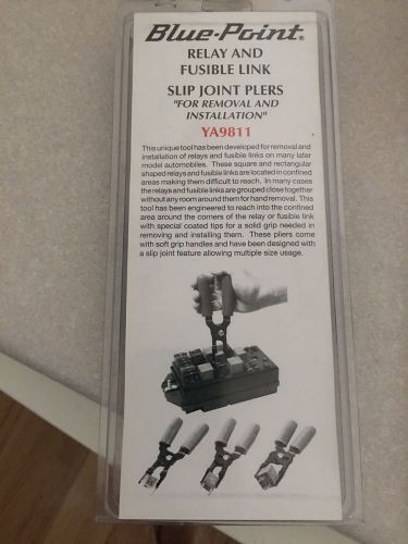 Blue point relay and fusible link slip joint pliers -- #ya9811 for sale