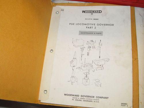 1972 Service Manual w/Schematics WOODWARD PGE Locomotive Governor Part 2 J0381