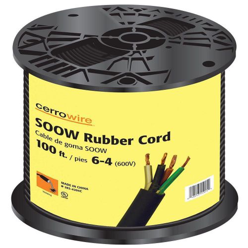 Cerrowire 100 ft. 6/4 soow cord - black for sale