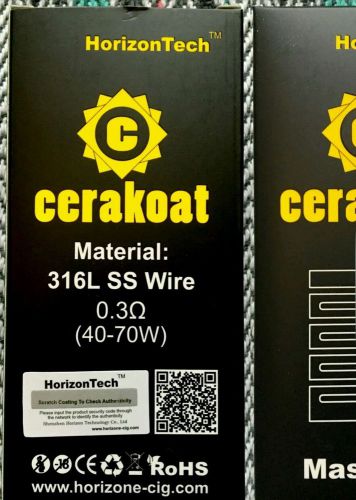 Cerakoat Horizon Tech Replacement 316 SS Mask Coil Heads - 0.3 Ohm - 5-pack