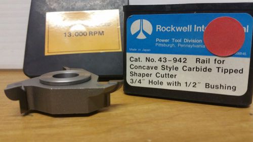 Rockwell 43-942 rail for concave style carbide tipped shaper cutter**b.n.o.s.** for sale