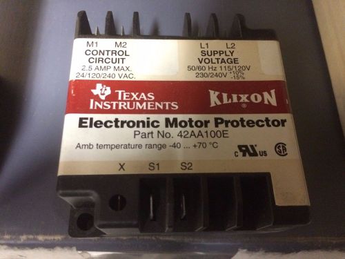 Texas Instruments 42AA100E Motor Protector Protection Module 120/240VAC 50-60Hz