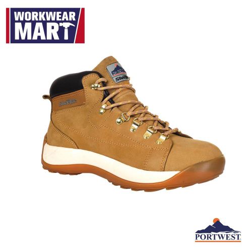 Portwest mid cut nubuck boot safety work shoes steel toecap, astm, sizes 6-13 for sale