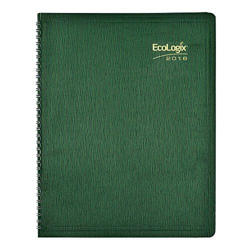 Brownline 2016 Ecologix Monthly Planner, 14 Months, Green, 11&#034; x 8.5&#034;