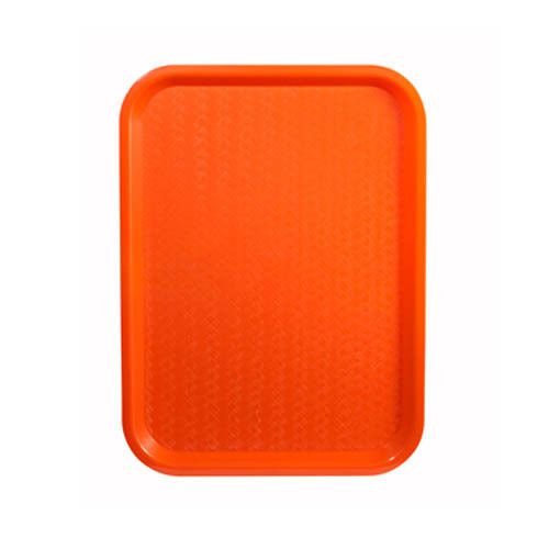 Winco FFT-1014O Premium Plastic Fast Food Tray 10 x 14 (Orange)