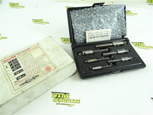 NICE! #2 WALTON TAP EXTRACTOR SET 1/4&#034; TO 5/8&#034; CASE &amp; INSTRUCTIONS