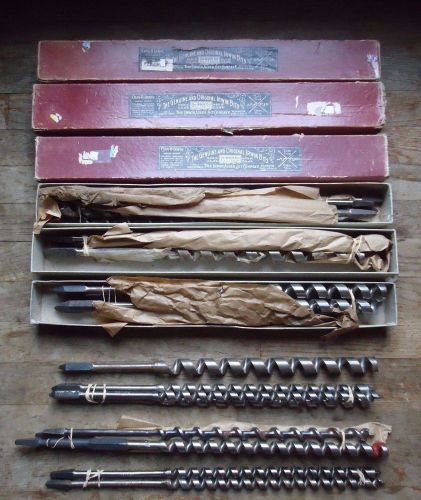 Antique irwin auger drill bits ,manbor car bits &amp; ship auger bits,9 thru 15, for sale
