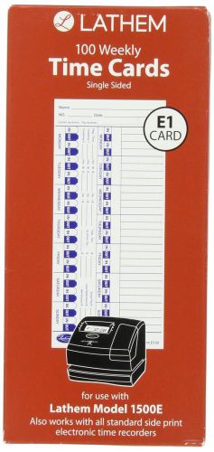 Lathem Time Universal Time Card White 100 per Pack (E100)
