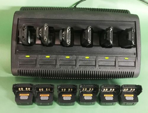 Motorola IMPRES WPLN4197A 6 Bank Gang Battery Charger w/ Adapters