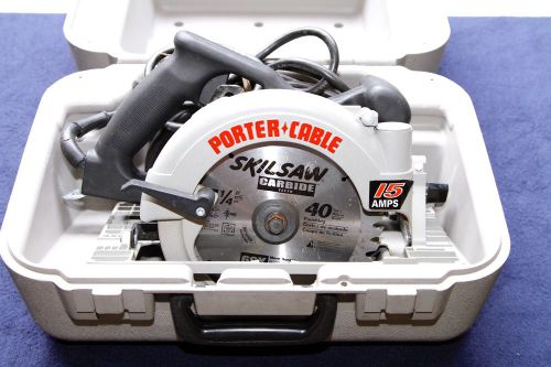 PORTER CABLE 347 7 1/4&#034; HEAVY DUTY CIRCULAR SAW WITH CASE