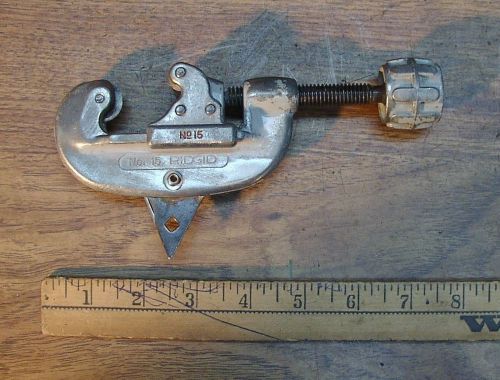 Old used tools, ridgid no.15 tubing cutter,3/16&#034;-1-1/8&#034; tubing,good condition for sale
