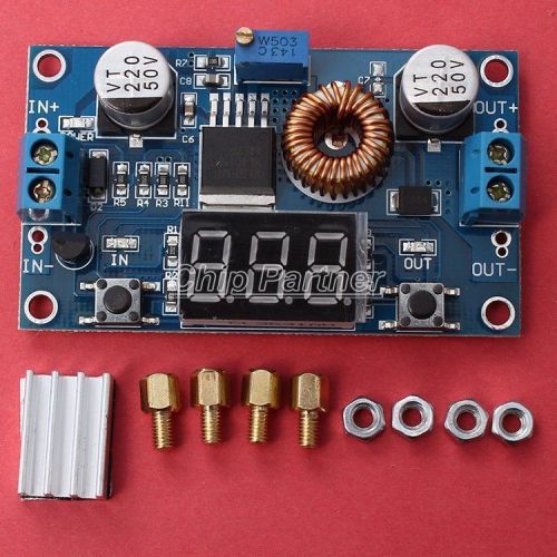 5A Adjustable Power DC-DC Step-down Charge Module LED Driver With Voltmeter