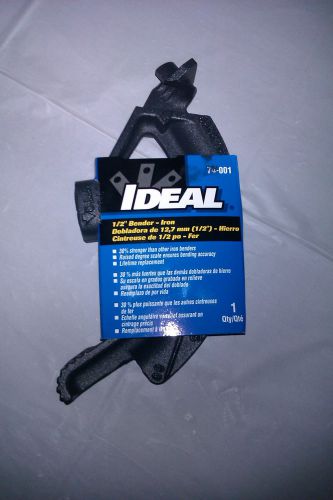 Ideal 1/2&#034; Bender Iron 74-001 NIP Never Used Lifetime Replacement Free Ship