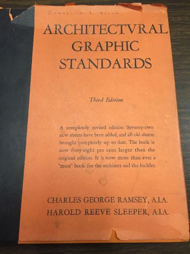 Architecture Graphic Standards  3rd Edition Ramsey Sleeper Builders Rare