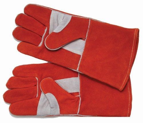 Hot Max 25010 Deluxe Leather Lined Welding Gloves, Red