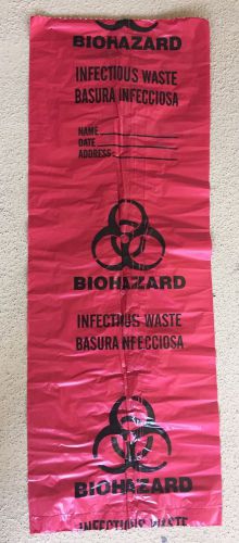 Small Biohazard Disposal Bags 8x24 (Set of 25)