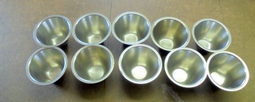 10 good used stainless steel food warmer serving buffet round tapered bowls