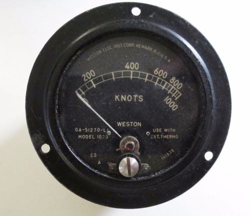 Weston Model 1023 Knots Meter, Ruggedized, Sealed Untested