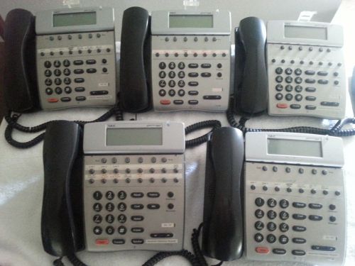 LOT OF 5 NEC business phones 4 DTH-8D-2 + 1 DTH-16D-2 dterm 80