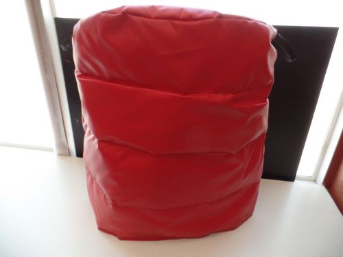 Red Vinyl Insulated 1/2 Barrel Tap Beer Keg Jacket Coat Handles Top Slot 24.5&#034;
