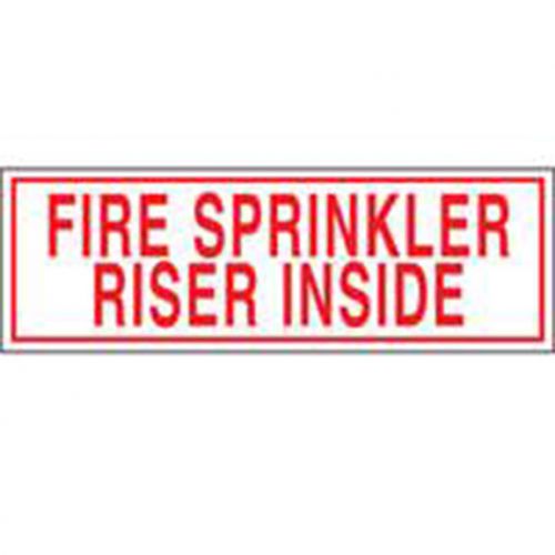 Fire Sprinkler Riser Inside Sign 6 x 2 TFI (50-10-228)