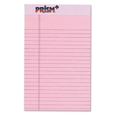Prism Plus Colored Legal Pads, 5 x 8, Pink, 50 Sheets, Dozen, Sold as 1 Package