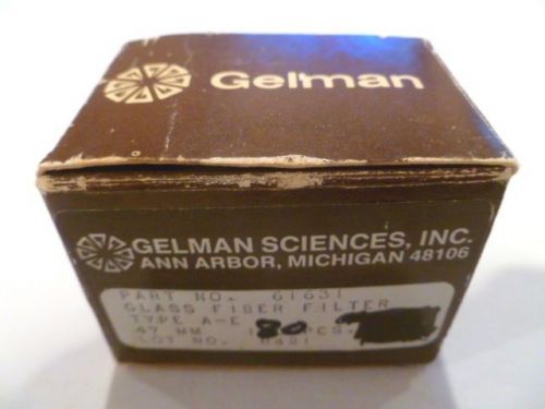 80 Gelman 61631 Glass Fiber Filters Type A-E shp Worldwide