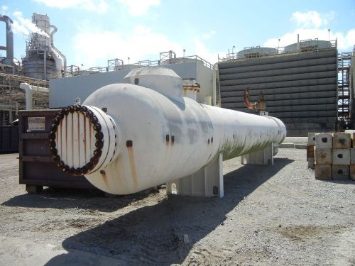 Used large 13,357 sq.ft. shell and tube condenser w. 304 stainless steel tubes for sale