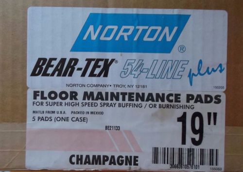 Bear-Tex 54-Line 19&#039;&#039; Champagne Floor Pads Super High Speed Spray Buffing
