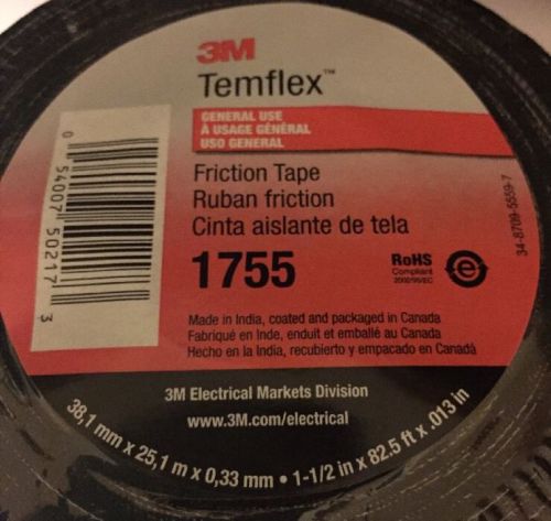 Temflex 3M Friction Tape 1755 38,1mmx 25,1mx0,33mm  1-1/2inx82.5ftx.013in