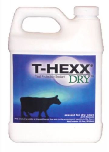 T-Hexx Dry Cow Teat Dip Sealant - Mastitis Prevention - 32oz Bottle - *NEW*