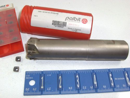 PALBIT 1-1/2&#034; INDEXABLE HIGH FEED END MILL WITH (10)  INSERTS