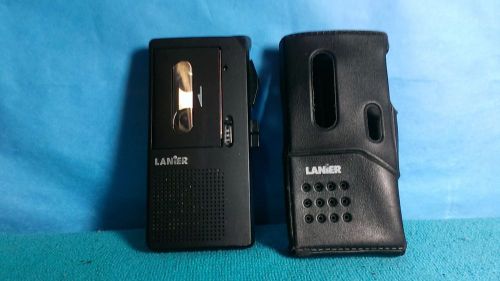 Lanier P-160 Microcassette Voice Recorder Dictation System W/ New Leather Case.