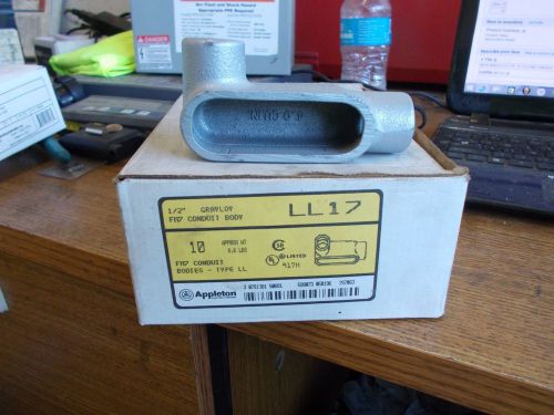 New box of 10 appleton explosion proof conduit outlet body 1/2&#034; iron  ll17 for sale