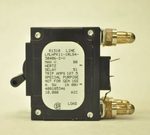Airpax LMLHPK11-1RLS4-30406-2-V 2P 150A 80V Delay 51 Circuit Breaker